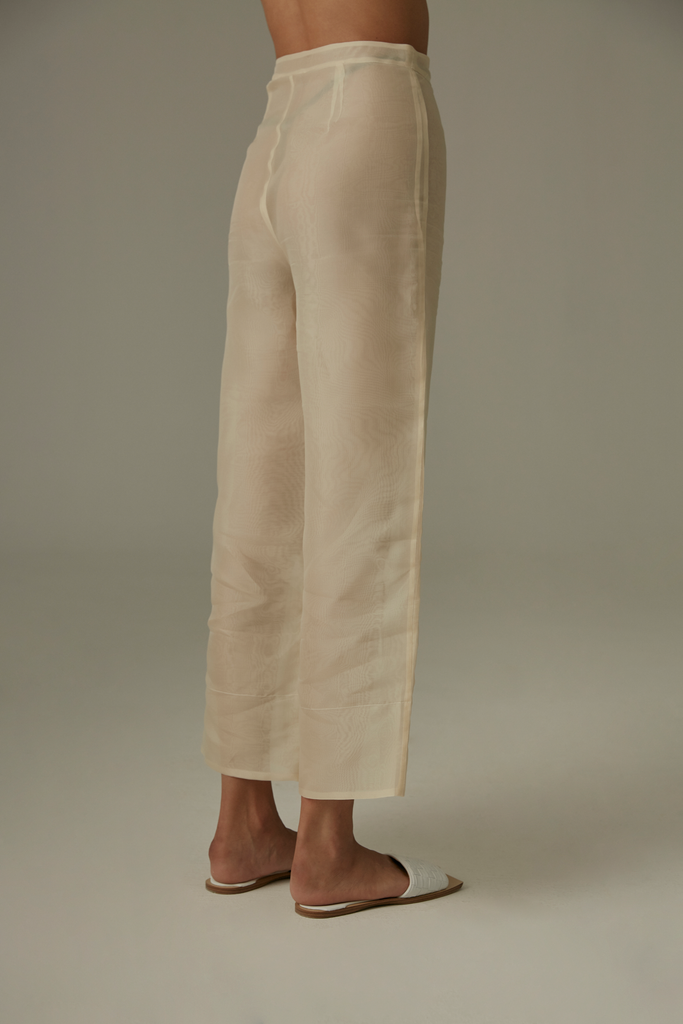 ORGANZA HIGH WAIST PANTS