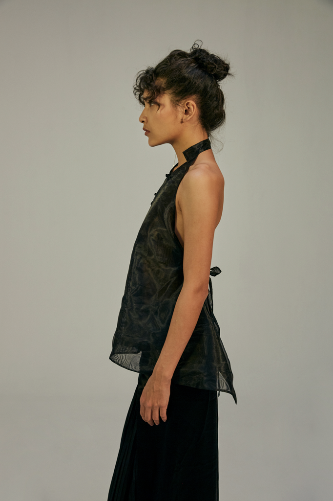 BLACK EASTERN KNOT CAMISOLE