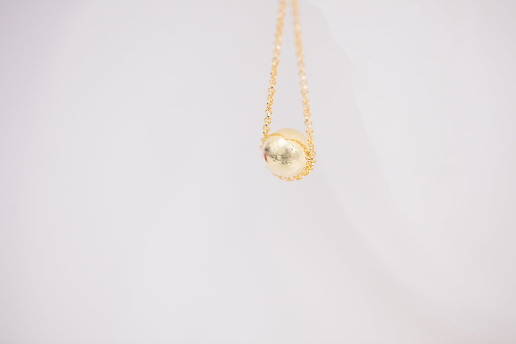 Golden Meteoroid On The Chain Earring / Brooch