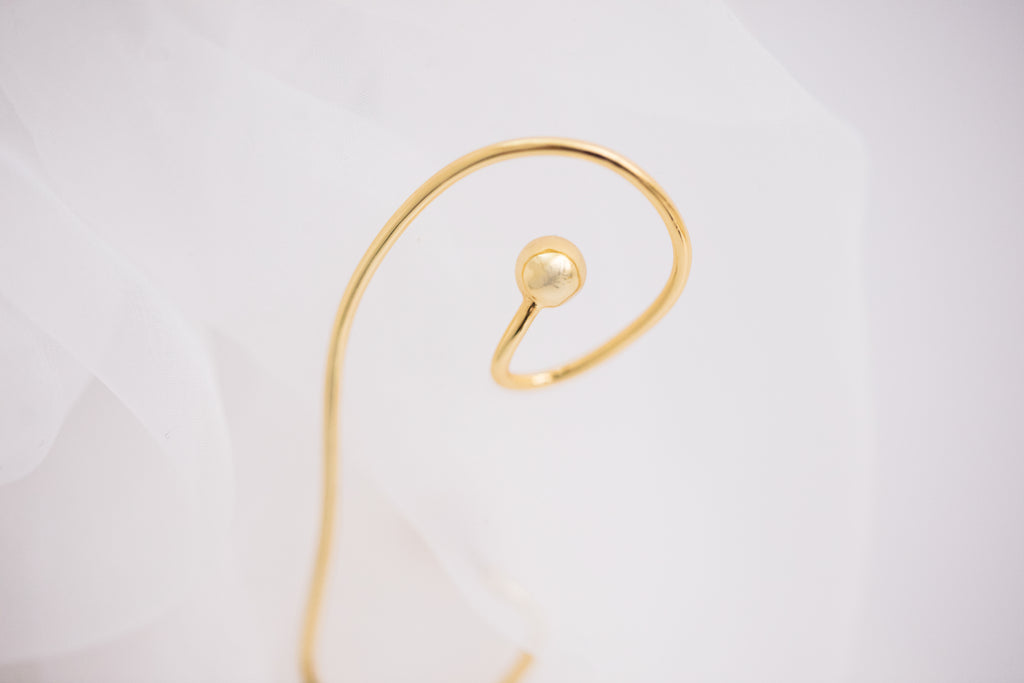 Golden Ear Shape Earring, Right Side