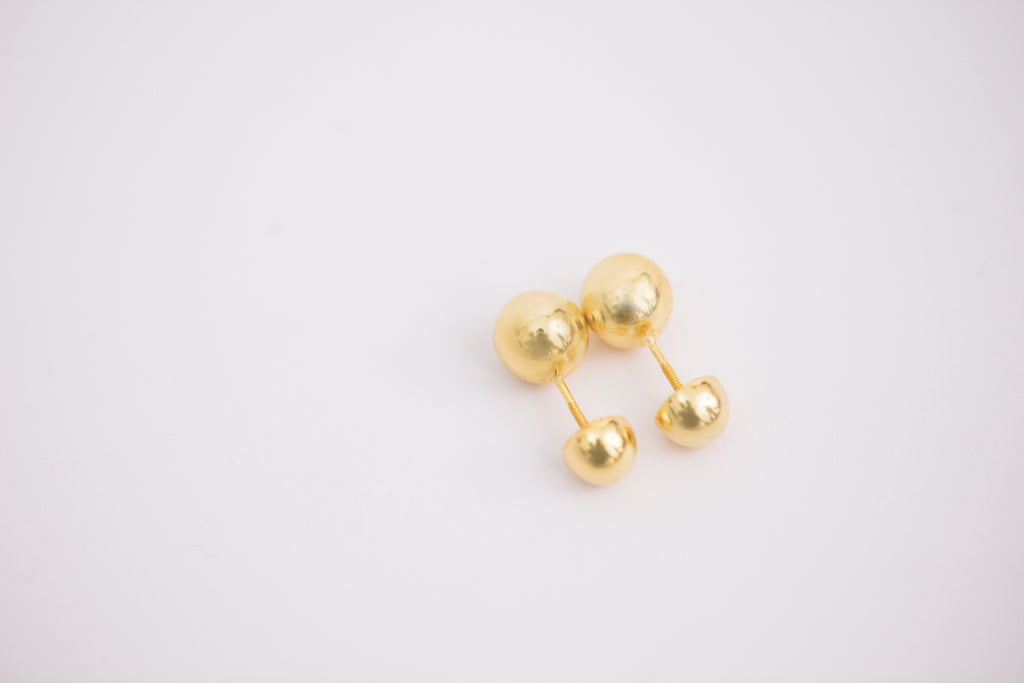 Golden Bead Earring / Brooch, Big