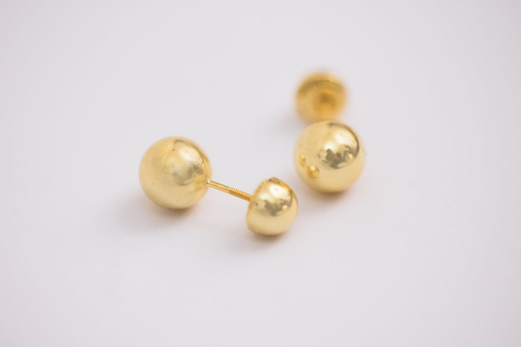 Golden Bead Earring / Brooch, Big