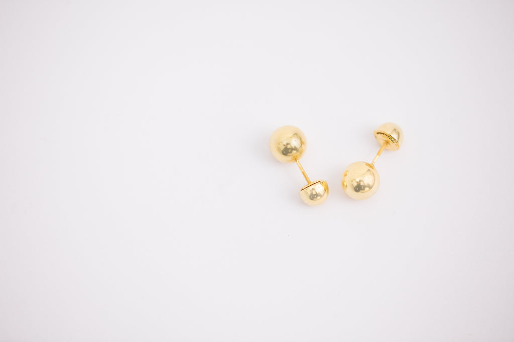 Golden Bead Earring / Brooch, Big