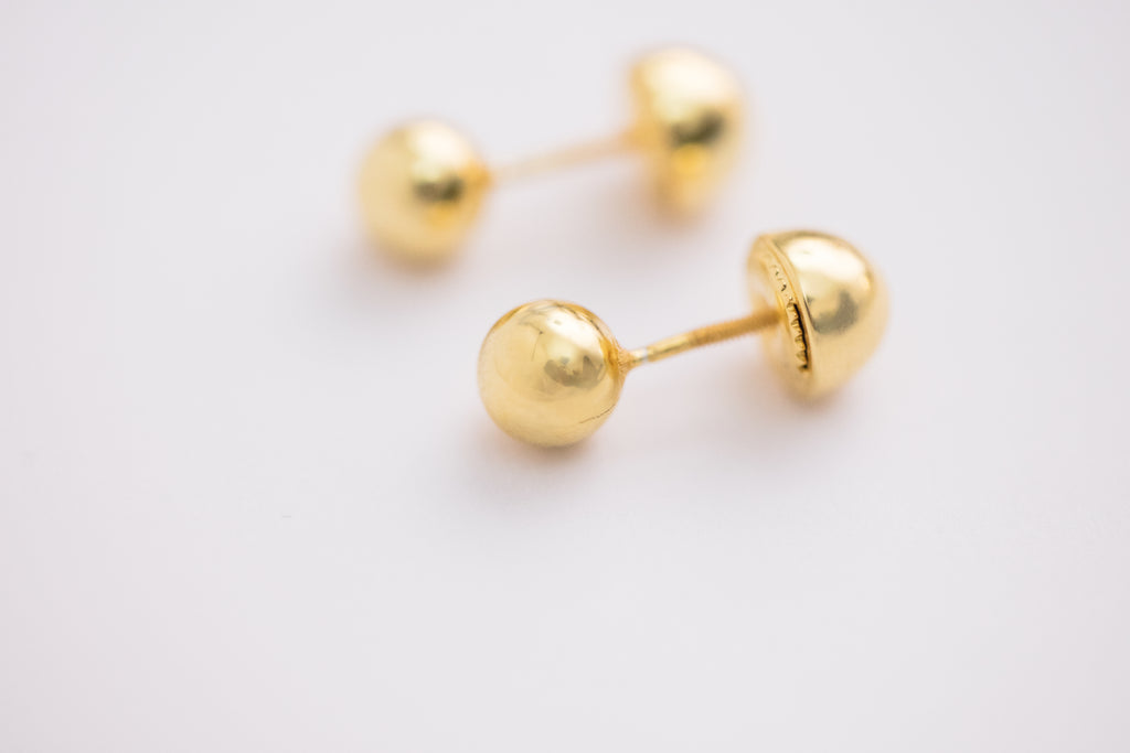 Golden Bead Earring / Brooch, Small